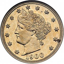 nickel 1900 Large Obverse coin