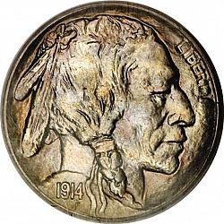 nickel 1914 Large Obverse coin