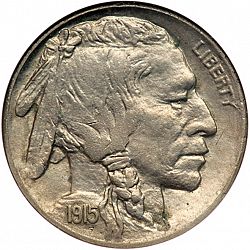 nickel 1915 Large Obverse coin