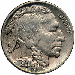 nickel 1920 Large Obverse coin