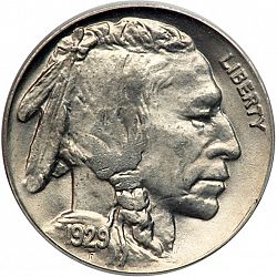 nickel 1929 Large Obverse coin