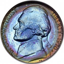 nickel 1970 Large Obverse coin