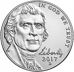 nickel 2017 Large Obverse coin