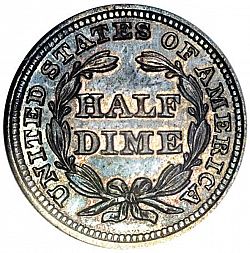 nickel 1841 Large Reverse coin