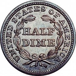 nickel 1843 Large Reverse coin