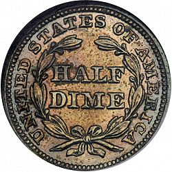 nickel 1849 Large Reverse coin