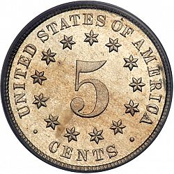 nickel 1881 Large Reverse coin