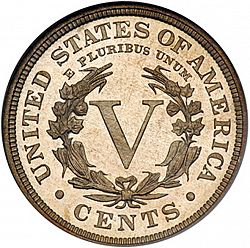 nickel 1895 Large Reverse coin