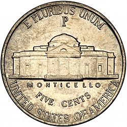nickel 1943 Large Reverse coin