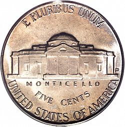 nickel 1947 Large Reverse coin
