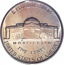 nickel 1957 Large Reverse coin