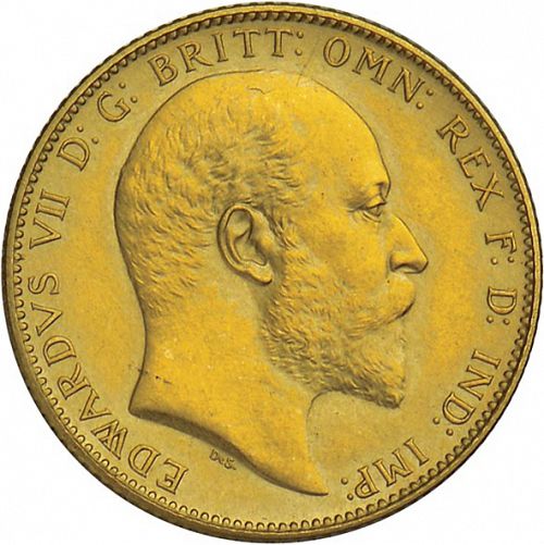 Sovereign Obverse Image minted in UNITED KINGDOM in 1902 (1902-10 - Edward VII)  - The Coin Database