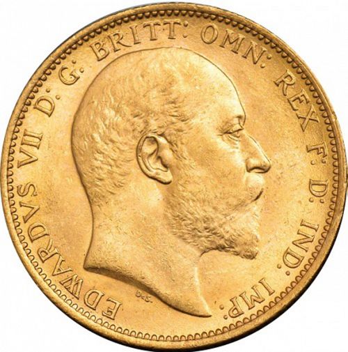 Sovereign Obverse Image minted in UNITED KINGDOM in 1902S (1902-10 - Edward VII)  - The Coin Database