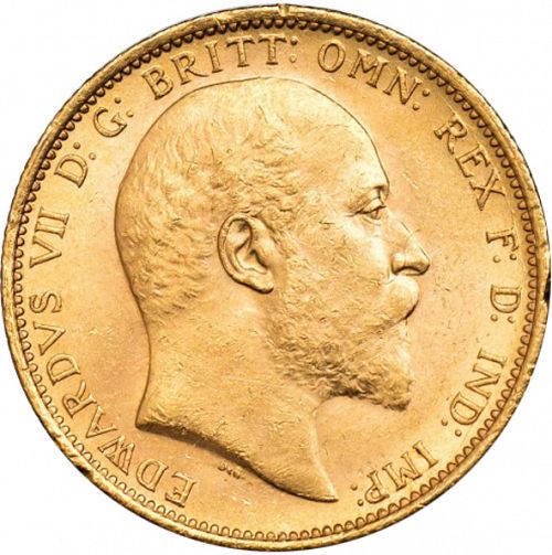 Sovereign Obverse Image minted in UNITED KINGDOM in 1903S (1902-10 - Edward VII)  - The Coin Database