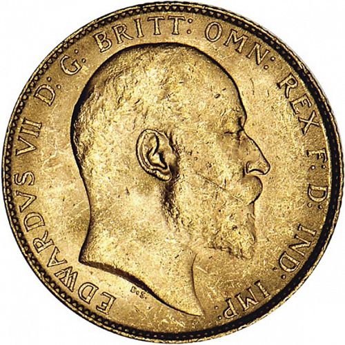 Sovereign Obverse Image minted in UNITED KINGDOM in 1904 (1902-10 - Edward VII)  - The Coin Database