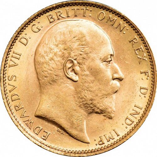 Sovereign Obverse Image minted in UNITED KINGDOM in 1904M (1902-10 - Edward VII)  - The Coin Database