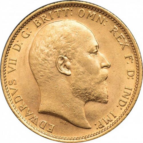 Sovereign Obverse Image minted in UNITED KINGDOM in 1906S (1902-10 - Edward VII)  - The Coin Database