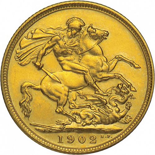Sovereign Reverse Image minted in UNITED KINGDOM in 1902 (1902-10 - Edward VII)  - The Coin Database