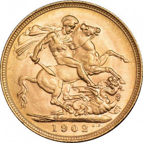 Sovereign Reverse Image minted in UNITED KINGDOM in 1902P (1902-10 - Edward VII)  - The Coin Database