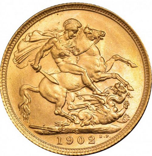 Sovereign Reverse Image minted in UNITED KINGDOM in 1902S (1902-10 - Edward VII)  - The Coin Database