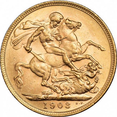Sovereign Reverse Image minted in UNITED KINGDOM in 1903M (1902-10 - Edward VII)  - The Coin Database