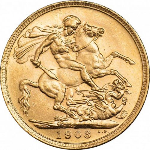 Sovereign Reverse Image minted in UNITED KINGDOM in 1903S (1902-10 - Edward VII)  - The Coin Database