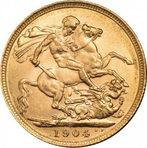 Sovereign Reverse Image minted in UNITED KINGDOM in 1904S (1902-10 - Edward VII)  - The Coin Database