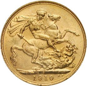 Sovereign Reverse Image minted in UNITED KINGDOM in 1910S (1902-10 - Edward VII)  - The Coin Database