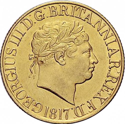Sovereign Obverse Image minted in UNITED KINGDOM in 1817 (1760-20 - George III - New coinage)  - The Coin Database