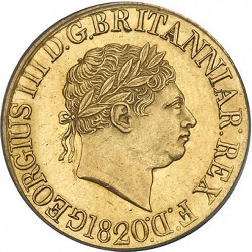 Sovereign Obverse Image minted in UNITED KINGDOM in 1820 (1760-20 - George III - New coinage)  - The Coin Database