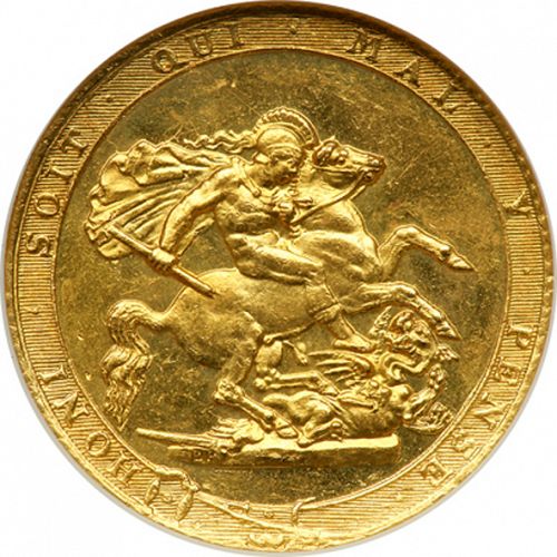 Sovereign Reverse Image minted in UNITED KINGDOM in 1818 (1760-20 - George III - New coinage)  - The Coin Database