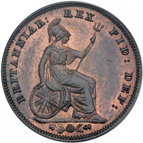 Third Farthing Reverse Image minted in UNITED KINGDOM in 1835 (1830-37 - William IV)  - The Coin Database