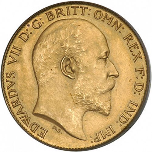 Half Sovereign Obverse Image minted in UNITED KINGDOM in 1902 (1902-10 - Edward VII)  - The Coin Database
