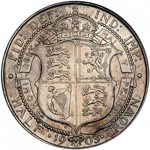 Halfcrown Reverse Image minted in UNITED KINGDOM in 1903 (1902-10 - Edward VII)  - The Coin Database