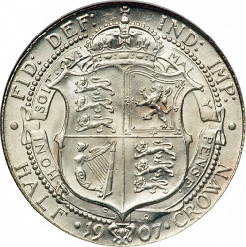 Halfcrown Reverse Image minted in UNITED KINGDOM in 1907 (1902-10 - Edward VII)  - The Coin Database