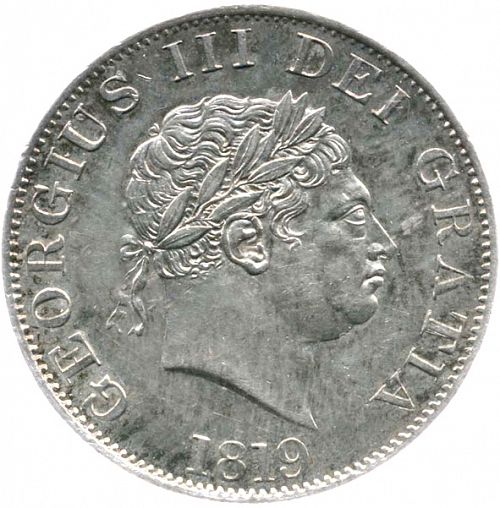 Halfcrown Obverse Image minted in UNITED KINGDOM in 1819 (1760-20 - George III - New coinage)  - The Coin Database