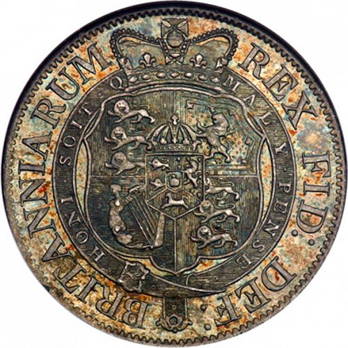 Halfcrown Reverse Image minted in UNITED KINGDOM in 1820 (1760-20 - George III - New coinage)  - The Coin Database