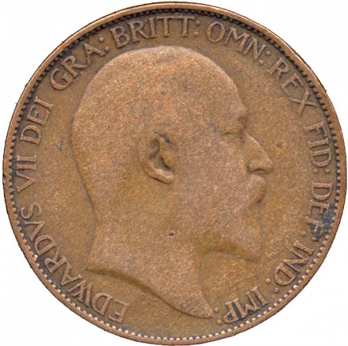 Halfpenny Obverse Image minted in UNITED KINGDOM in 1905 (1902-10 - Edward VII)  - The Coin Database