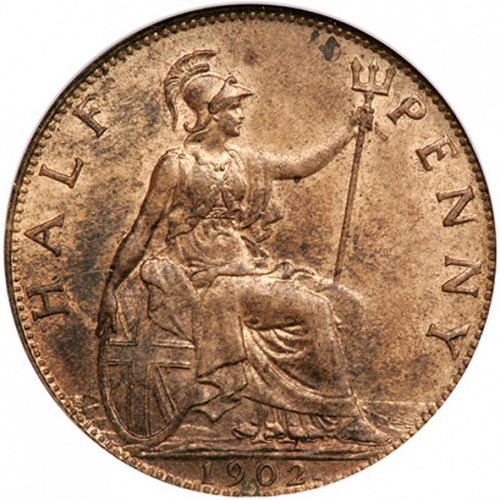 Halfpenny Reverse Image minted in UNITED KINGDOM in 1902 (1902-10 - Edward VII)  - The Coin Database