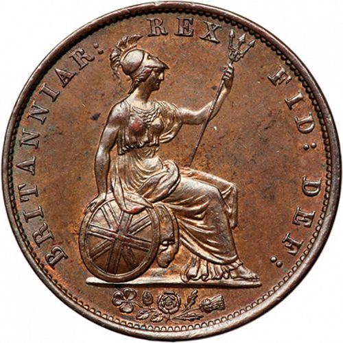 Halfpenny Reverse Image minted in UNITED KINGDOM in 1837 (1830-37 - William IV)  - The Coin Database