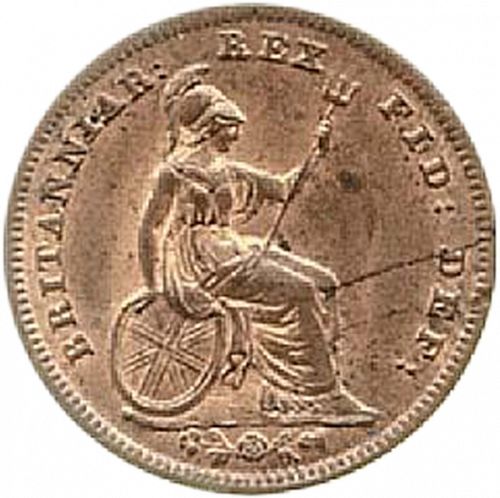 Farthing Reverse Image minted in UNITED KINGDOM in 1835 (1830-37 - William IV)  - The Coin Database