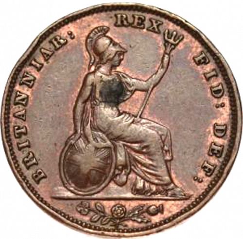 Farthing Reverse Image minted in UNITED KINGDOM in 1837 (1830-37 - William IV)  - The Coin Database