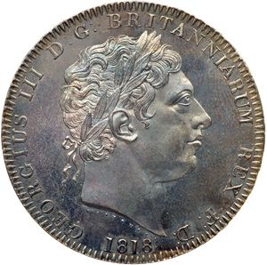 Crown Obverse Image minted in UNITED KINGDOM in 1818 (1760-20 - George III - New coinage)  - The Coin Database
