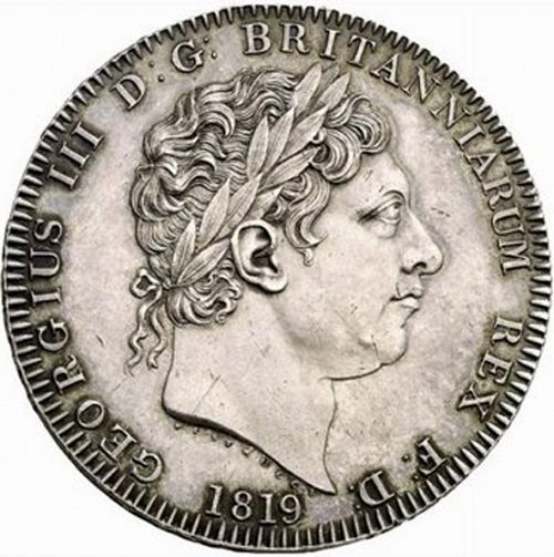 Crown Obverse Image minted in UNITED KINGDOM in 1819 (1760-20 - George III - New coinage)  - The Coin Database