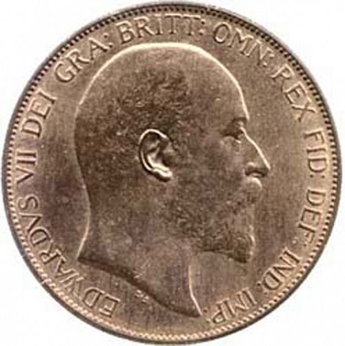 Penny Obverse Image minted in UNITED KINGDOM in 1905 (1902-10 - Edward VII)  - The Coin Database