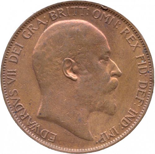 Penny Obverse Image minted in UNITED KINGDOM in 1906 (1902-10 - Edward VII)  - The Coin Database