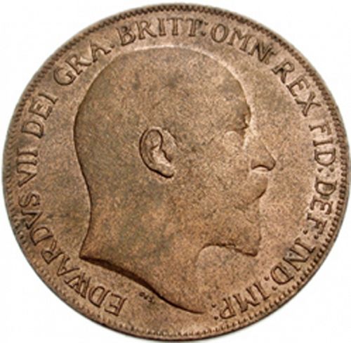 Penny Obverse Image minted in UNITED KINGDOM in 1908 (1902-10 - Edward VII)  - The Coin Database