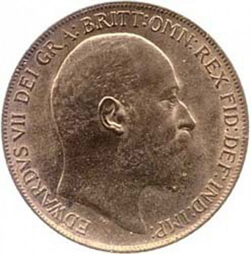 Penny Obverse Image minted in UNITED KINGDOM in 1909 (1902-10 - Edward VII)  - The Coin Database