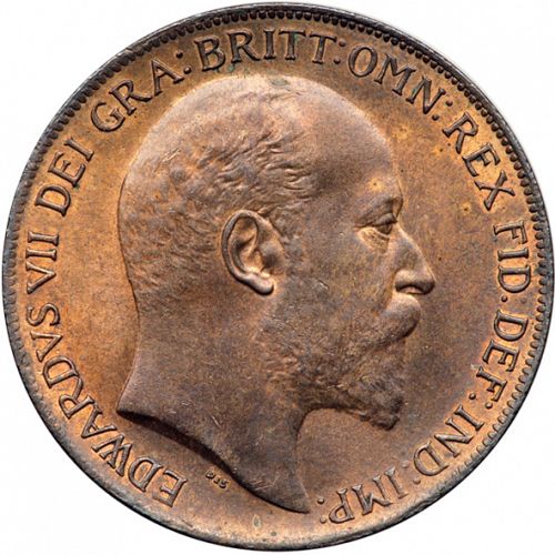 Penny Obverse Image minted in UNITED KINGDOM in 1910 (1902-10 - Edward VII)  - The Coin Database