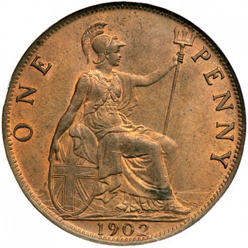 Penny Reverse Image minted in UNITED KINGDOM in 1902 (1902-10 - Edward VII)  - The Coin Database